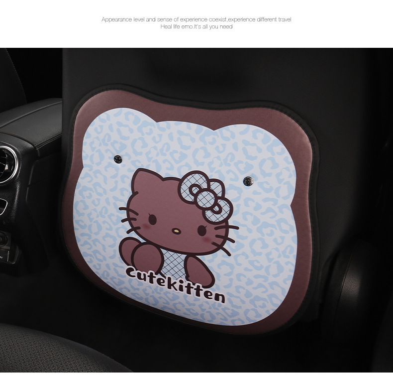Kt Little Cat Lady Cute Cartoon Car Seat Back Anti-Kick Pad Car Seat Back Anti-Stain Pad Rear Seat Anti-Kick Mat