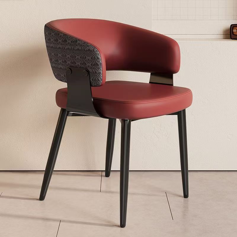 Mesa y silla de comedor minimalistas italianos 2025 nuevo estilo de lujo ligero de alto nivel sensación de respaldo casero taburetes de té silla de respaldo medieval