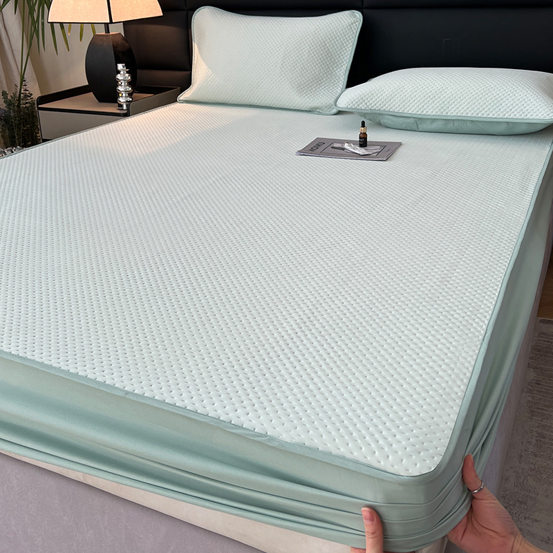 2025 nuevo estilo de clase A soya acolchado con sábana de algodón colchón individual funda protectora Simmons sábana de seda de hielo de verano 3