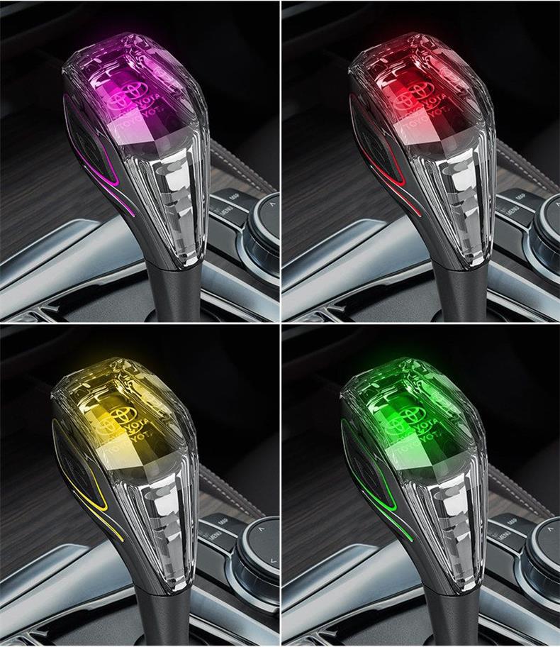 Suitable for Toyota Camry, Rav4, Highlander, Land Cruiser, Corolla, New Crystal Gear Knob with Illuminated Gear Head