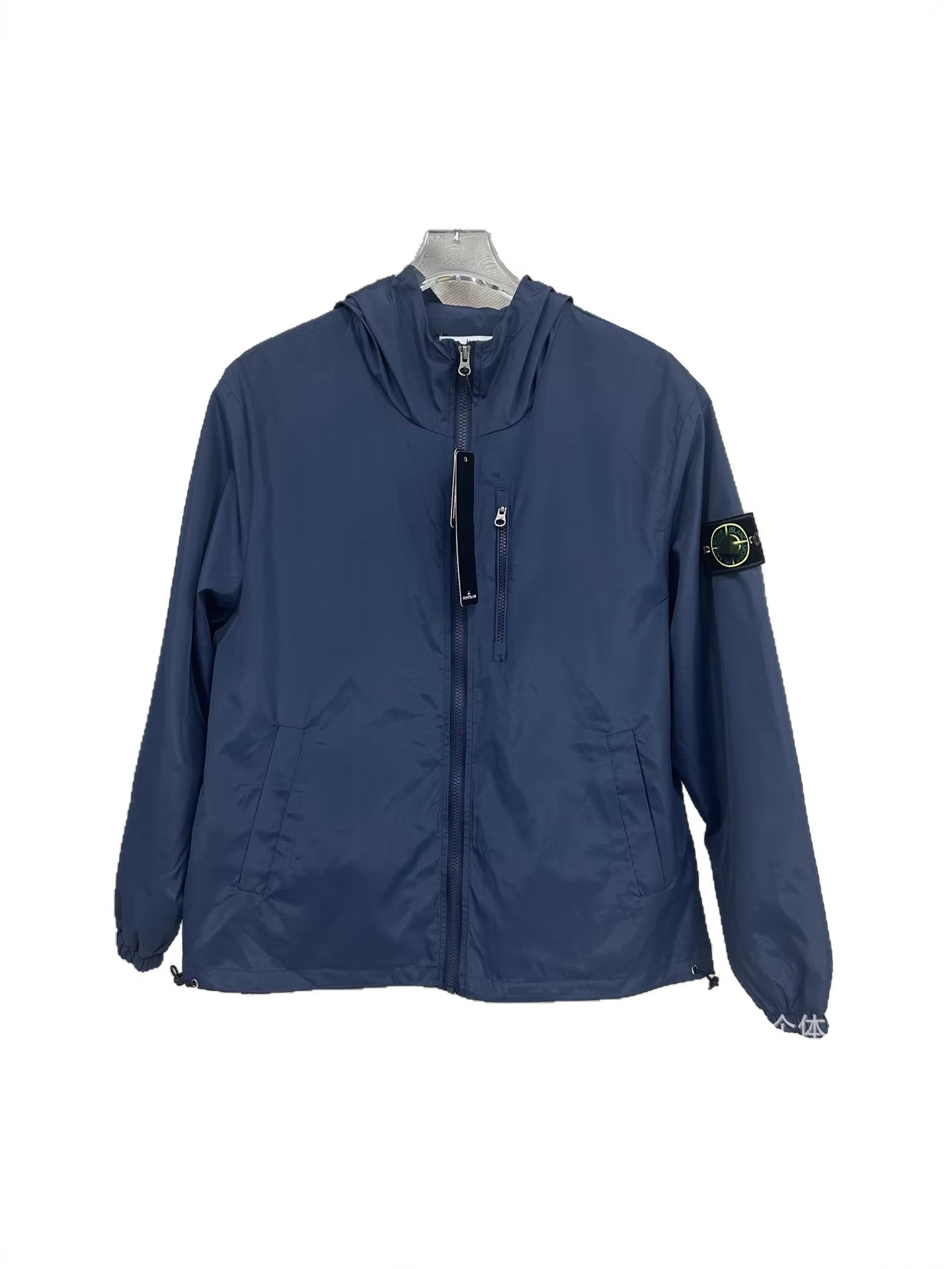 Transfronterizo ST25SS chaqueta con cremallera encapuchada de moda masculina manga chaqueta casual de color sólido edición de comercio exterior