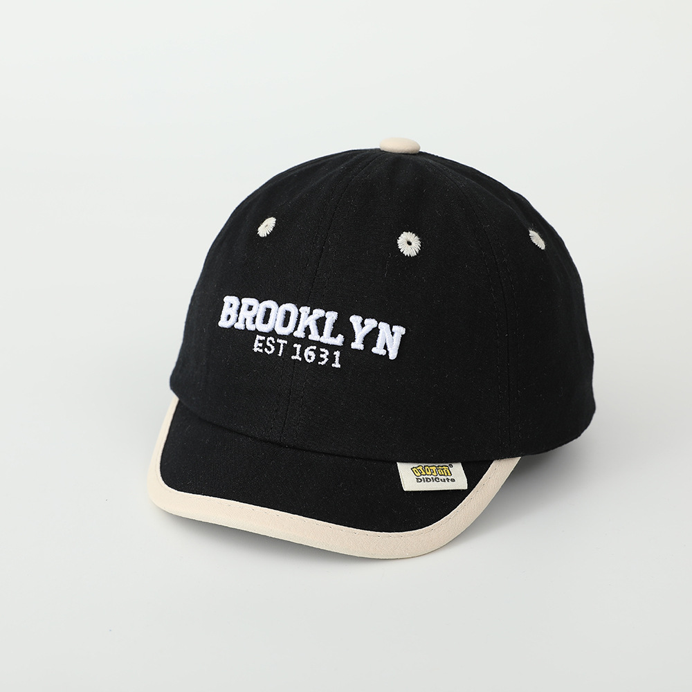 2025 primavera sombrero de niños bordado letras sombrero de béisbol bebé sombrero de bordes cortos sombrero de boca de pato sombrero para niños y niñas sombrero de sombrero
