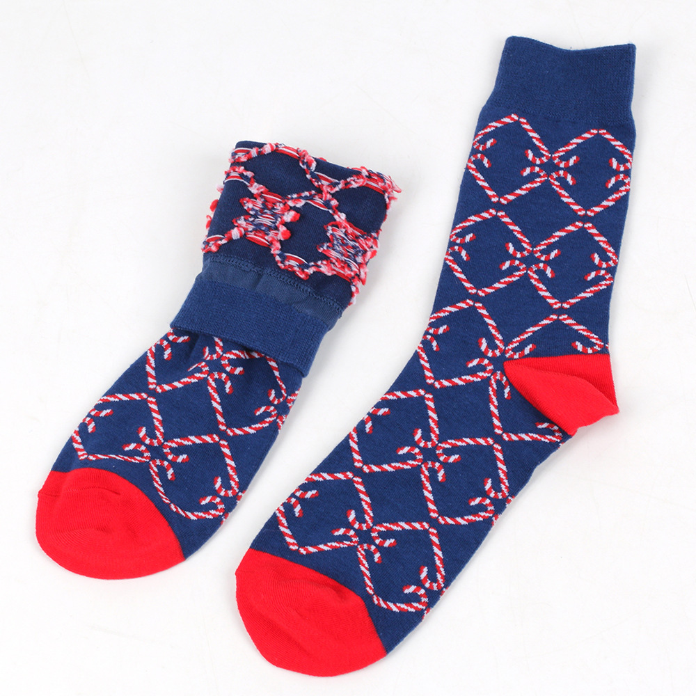 Women's Socks & Hosiery enlarged Christmas socks, large size men's socks, cotton socks, men's socks, women's socks, new Christmas mid tube socks trend_voghion.com