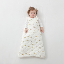 婴儿睡袋防踢被纯棉纱布冬季加厚宝宝春秋一体式儿童新生四季通用