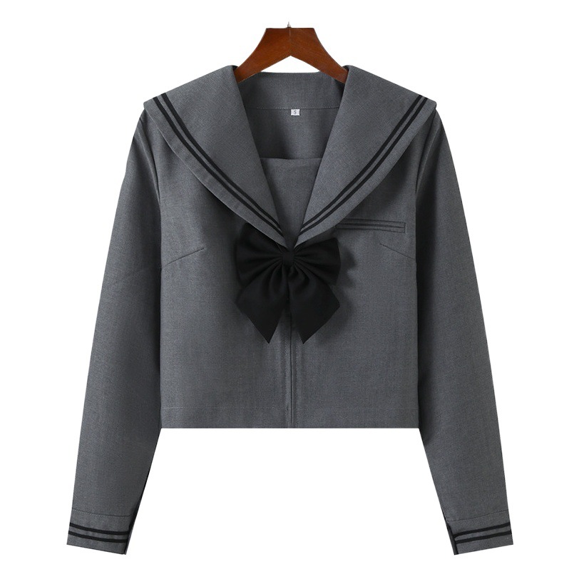 Factory on behalf of the package after-sales gray two jk uniform sailor suit jk school for the sense of pleated skirt jk suit jk skirt genuine