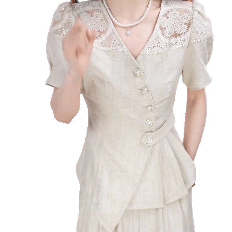 Xiaoxiangfeng ファッションスーツ女性のための 2025 新作夏ホットスタイルファッショナブルな社交界の女性ライト高級ハイエンド 2 点セット|undefined