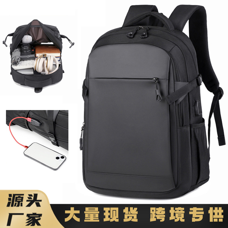 Mochila transfronteriza Bolso para computadora portátil de negocios para hombres Bolso de viaje de negocios de gran capacidad Mochila escolar con logotipo de impresión
