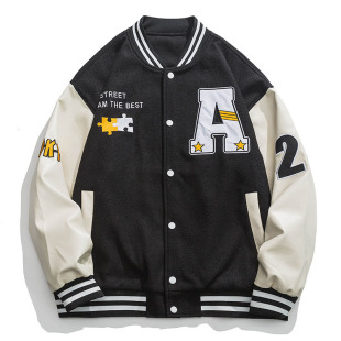 Spring and Autum Baseball Uniform Jacket Men's Casual Sports Hong Kong Style Handsome Ins Trendy Brand Youth Loose Student Jacket Men