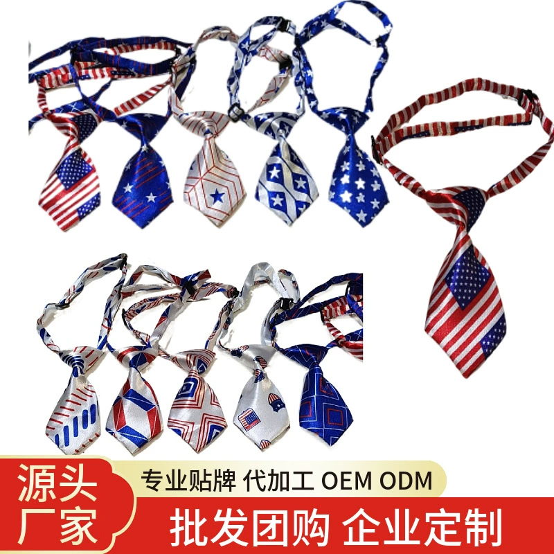 ПЭТ Галстук-Бабочка Собака Кошка День Независимости США Мультфильм Печать Маленький Галстук Дети Baby Галстук Заводская Цена