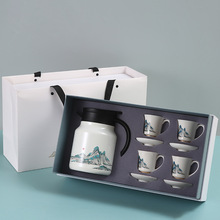 火居道隆老白茶陶瓷燜茶壺茶具套裝大容量保溫泡茶壺禮盒禮品盒裝