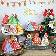 クロスボーダークリスマスカウントダウンギフトボックスクリスマス三角形ギフトボックスチョコレートキャンディー小さなギフトボックス