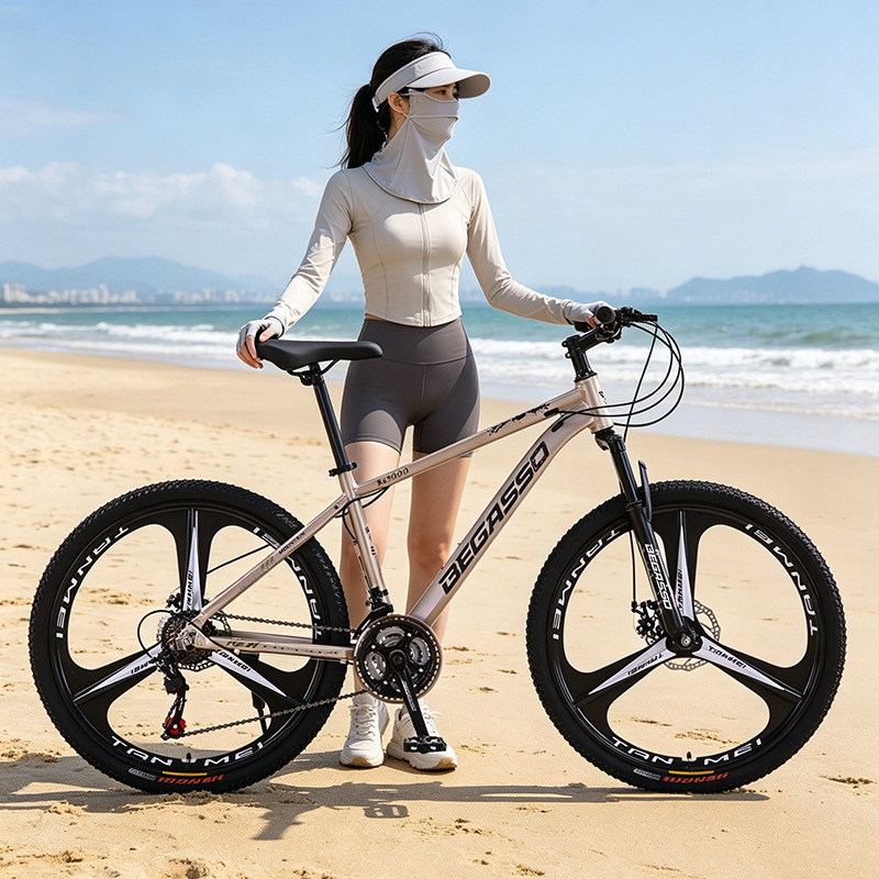 Cross-Border Wholesale Mountain Bikes for Men, Adult Off-Road Aluminum Alloy Variable-Speed Road Bikes, Youth Girls' Bicycles