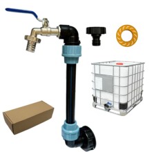 跨境热销款IBC吨桶适配器件蓝色黑色盖子 1/2塑料水龙头组合套装