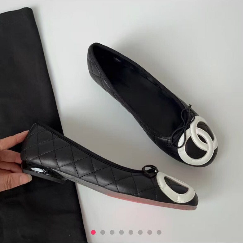 Sheepskin Version ~ 2cm Small Height-Increasing Small Fragrant Quilted Flats for Women French Retro Commuter Ballet Flats Sheepskin Version ~ 2cm Small Height-Increasing Small Fragrant Quilted Flats for Women French Retro Commuter Ballet Flats