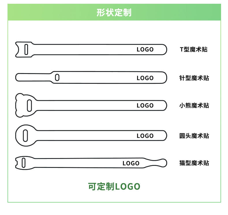 工厂批发圆头魔术贴绑带自粘扣带数据充电线理线带尼龙束线带扎带详情8