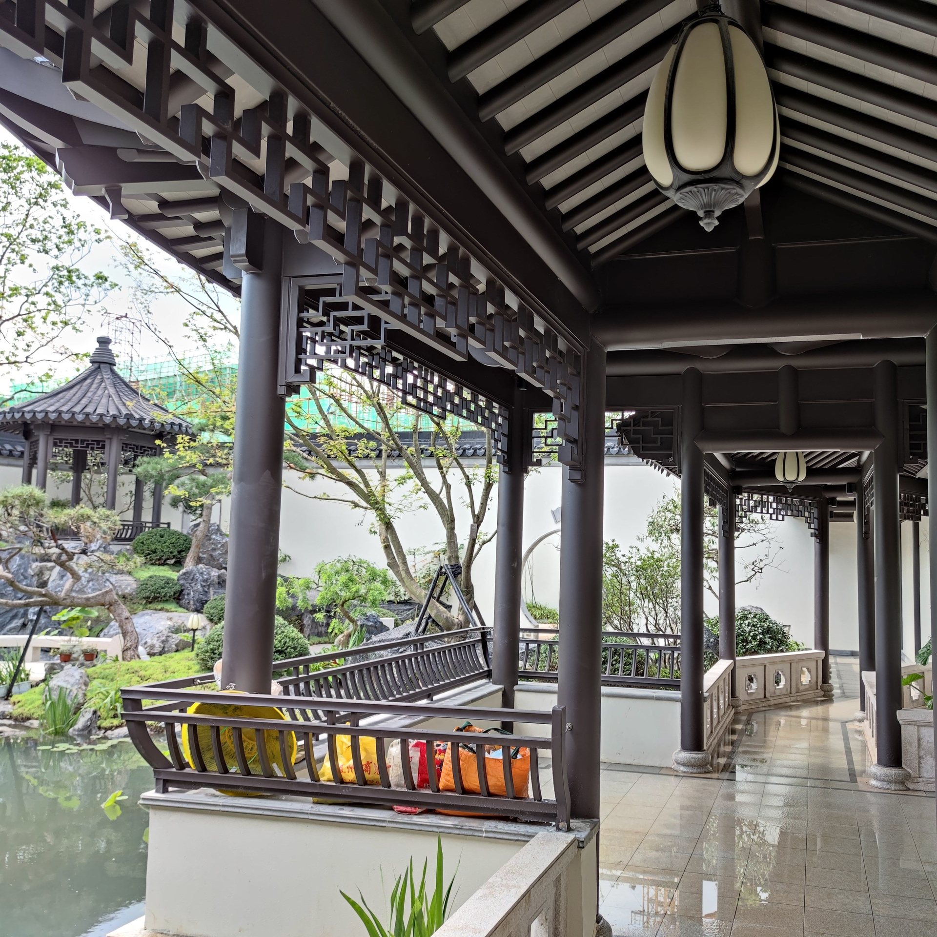 仿古门窗铝代木工程以铝代木仿古构件茶壶档走廊飞檐凉亭定-制