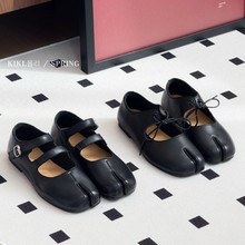 mollykiki平底分趾ins单鞋女2026早春新款玛丽珍软皮一脚蹬马蹄鞋