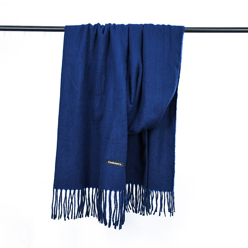 Bufanda Gruesa de Imitación de Cachemira Gris, Estilo Coreano Simple, para Negocios y Abrigar