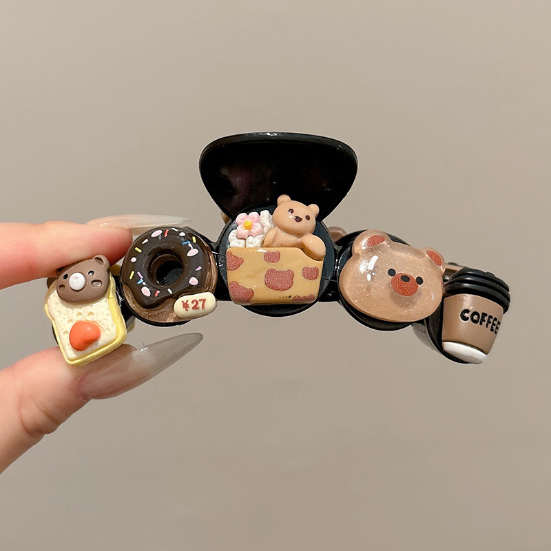 Pinza para el cabello coreana de gran tamaño, pinza para el cabello exquisita y de alta gama para mujeres con gran volumen de cabello, pinza de tiburón en la parte posterior de la cabeza, lindo sombrero con pinza para el cabello