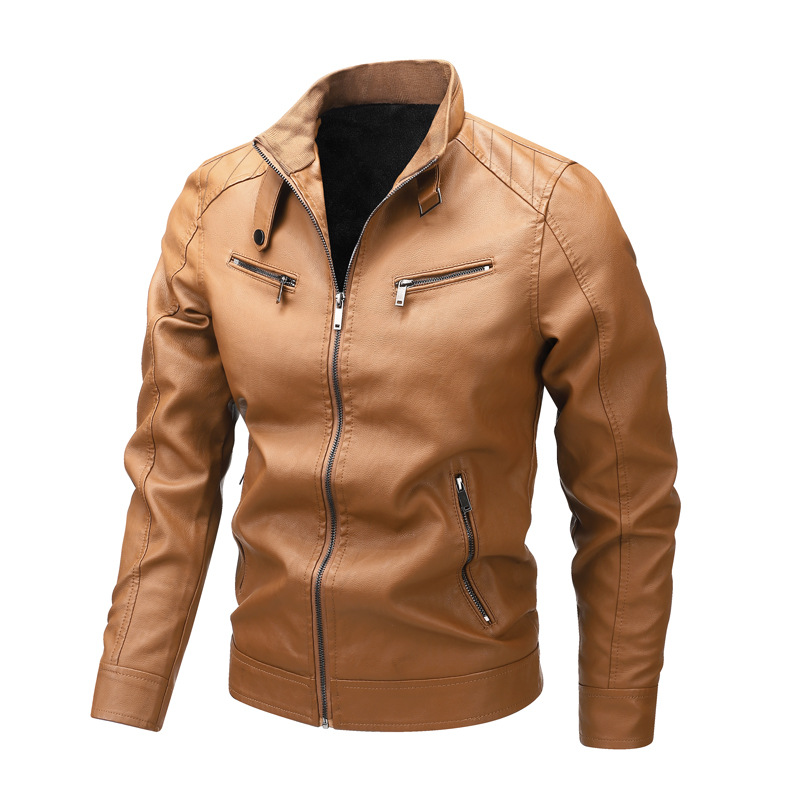 Primavera y otoño de hombre chaqueta de cuero pu hombre estilo casual de estilo coreano chaqueta de cuero de motor delgada chaqueta de cuero pu chaqueta superior hombre