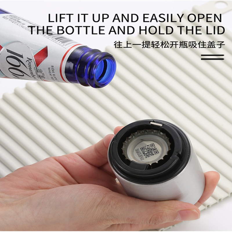 Tipo de prensa de acero inoxidable creativo transfronterizo automático abridor de botellas de cerveza restaurante bar hogar abridor de botellas de metal vino artefacto