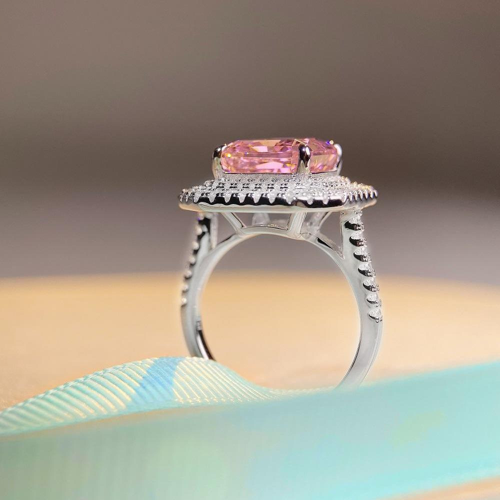 Fashion Geometric Sterling Silver Plating Zircon Rings 1 Piece