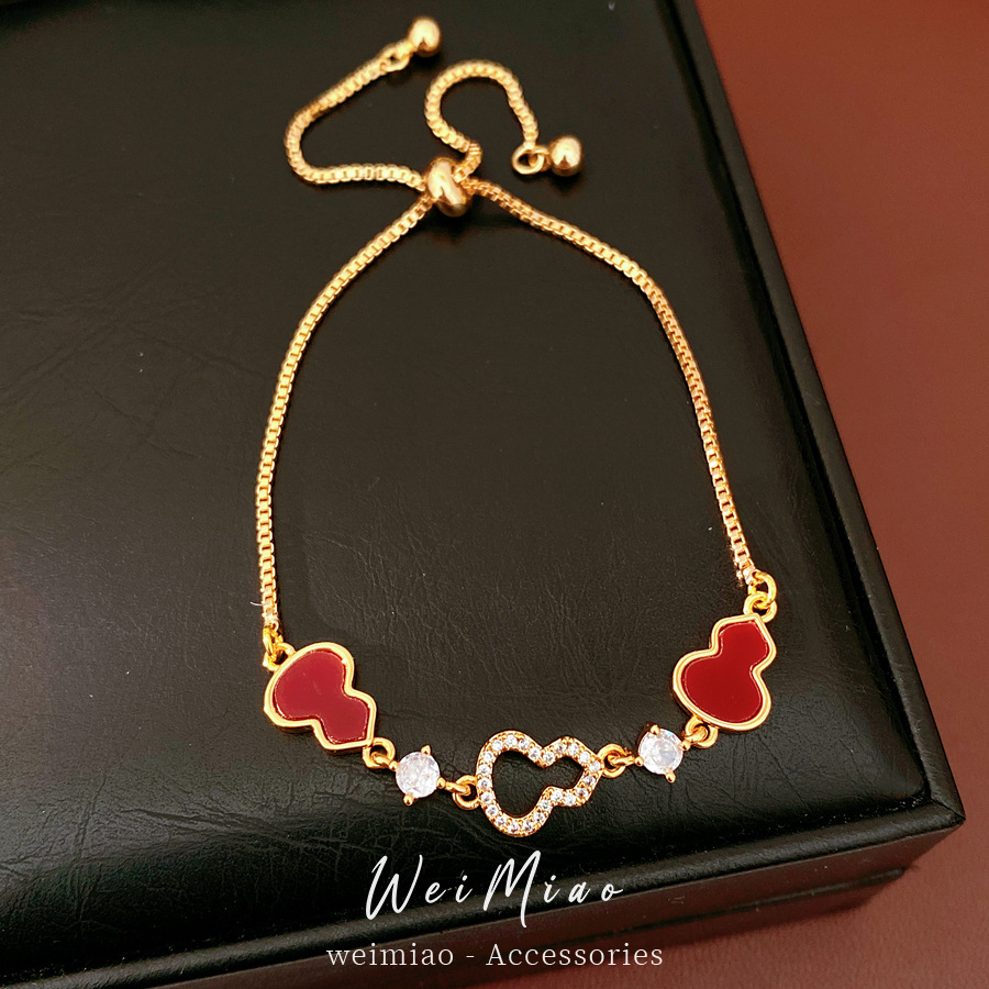 18 quilates de oro verdadero electron-combustible marita fritalia calabaza pulsera ligera pulsera de lujo nicho temperamento exquisito joyas de pulsera