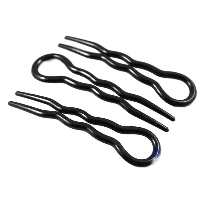 Hairdressing U-Shaped Hair Insert Ball Head Bun Hair Fork Wavy Hair Styling Pin Hairpin Bun Hairpin 3-Pack Insert Comb