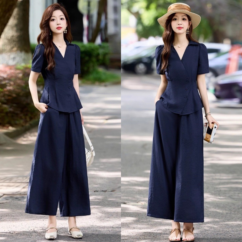 2026 yozgi elegantly: ko'ylak + keng shoxon shim