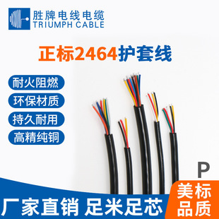 廠家生產美標UL2464多芯ROHS電源線8芯22AWG 音頻線護套線 電腦連