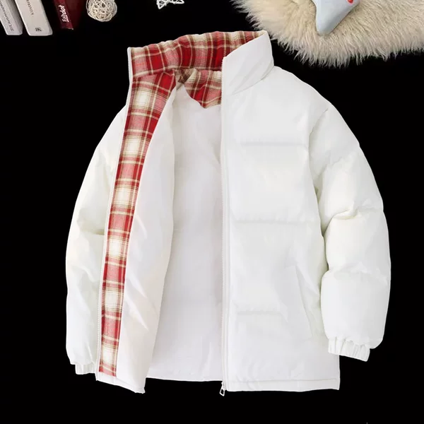 Popular data recommendation: Plaid patchwork upgraded cotton-padded jacket, unisex, loose, casual, versatile, suitable for autumn and winter