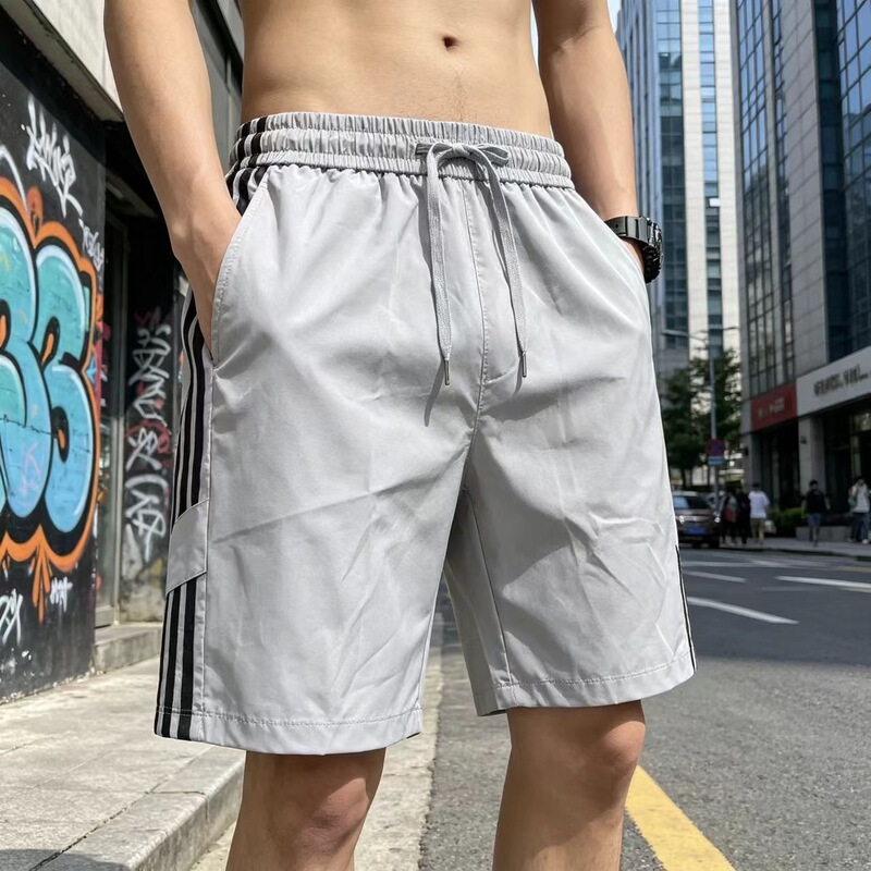 Men's Casual Pants, Striped Five-Point Pants, Trendy Outdoor Quick-Dry Sports Shorts, Summer Thin Loose Straight-Leg Pants Men's Casual Pants, Striped Five-Point Pants, Trendy Outdoor Quick-Dry Sports Shorts, Summer Thin Loose Straight-Leg Pants