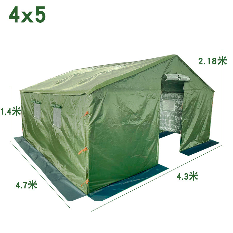 Ingeniería de campo sitio de construcción alivio de desastres lienzo comando de emergencia civil al aire libre engrosada cálida tienda viva a prueba de lluvia