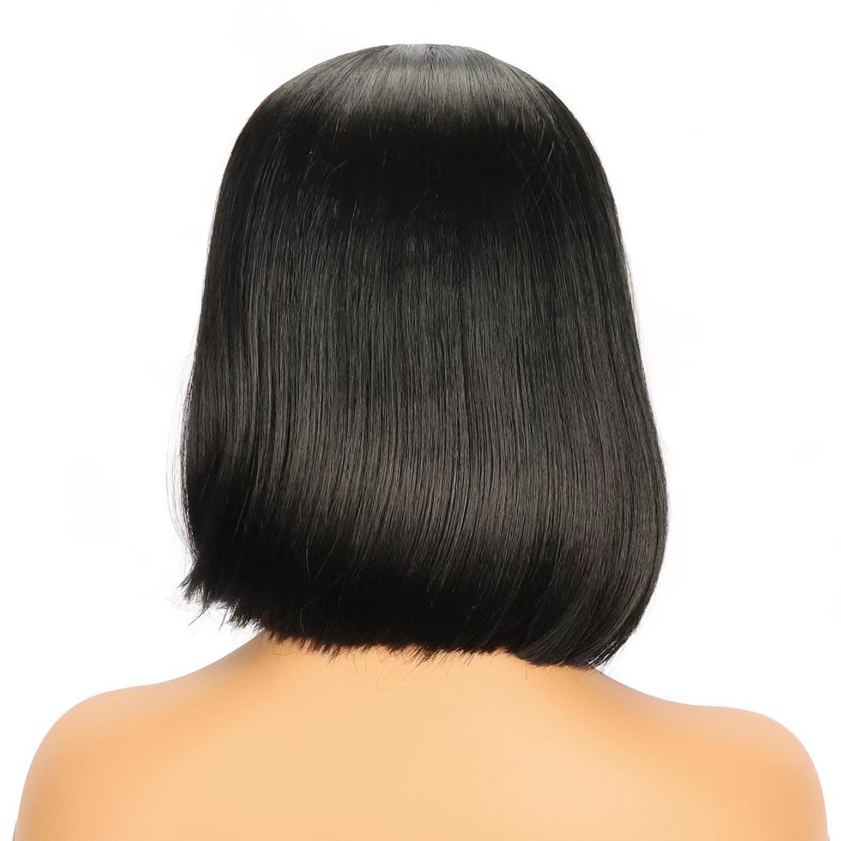 Transfronterizos marrón oscuro frente peluca de encaje largo cabello recto fibra química cubierta de cabeza fábrica al por mayor