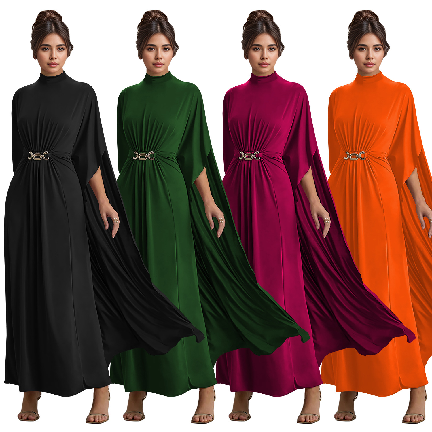 C7279 Aliexpress transfronterizo Amazon Europa y América moda moda de mujer temperamento alto vestido de fiesta image 6
