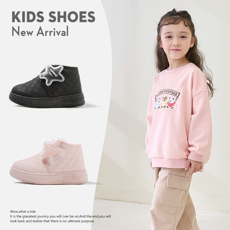 Plush Warm Boots for Kidsren, Thickeneded Cotton Shoes, Kidsren's Cotton Shoes, Winter Men's and Women's Snow Boots, Waterproof Kidsren's Shoes, New