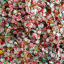 软陶圣诞老人糖果雪花拐杖圣诞袜子饼干屋星星圆片混DIY手工材料