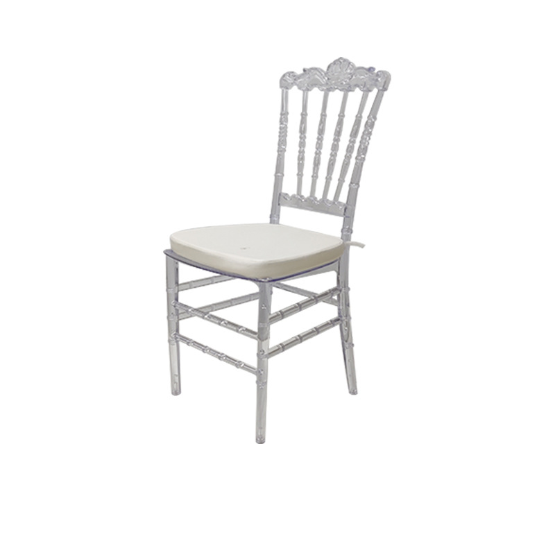 Imitación de caña de plástico en una silla de comedor simple y moderna para el hogar comercial de comedor plegable de hotel de paquete suave