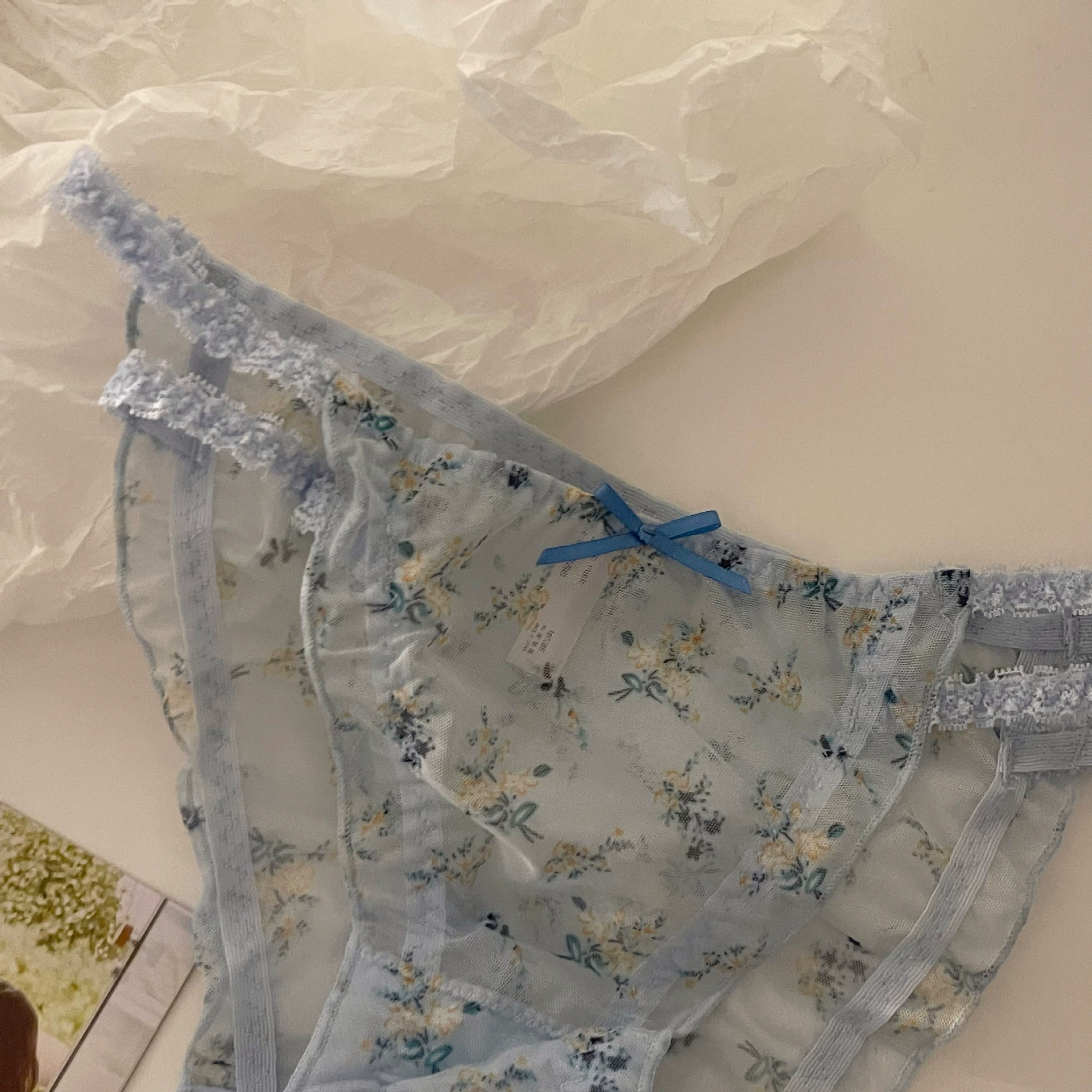Японские милые кружевные штаны, sexy дышащие брюки, цветочный принт