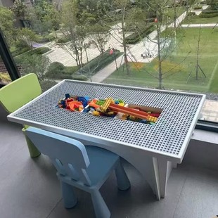 Solid Wood Children's Building Blocks Table Shopping Mall Toy Table Amusement Park Game Table Lego Table