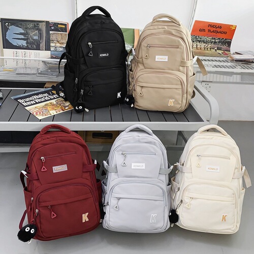 Korean Harajuku Backpack Large Capacity Water-Repellent Fashion Backpack Casual Campus Style Female High School College Student Bag