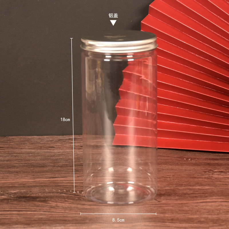 8518 polvo de raíz de kudzu Pueraria salvaje envasado de plástico botella vacía cubierta de oro al por mayor en stock