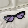 Triangle, black frame, purple lenses