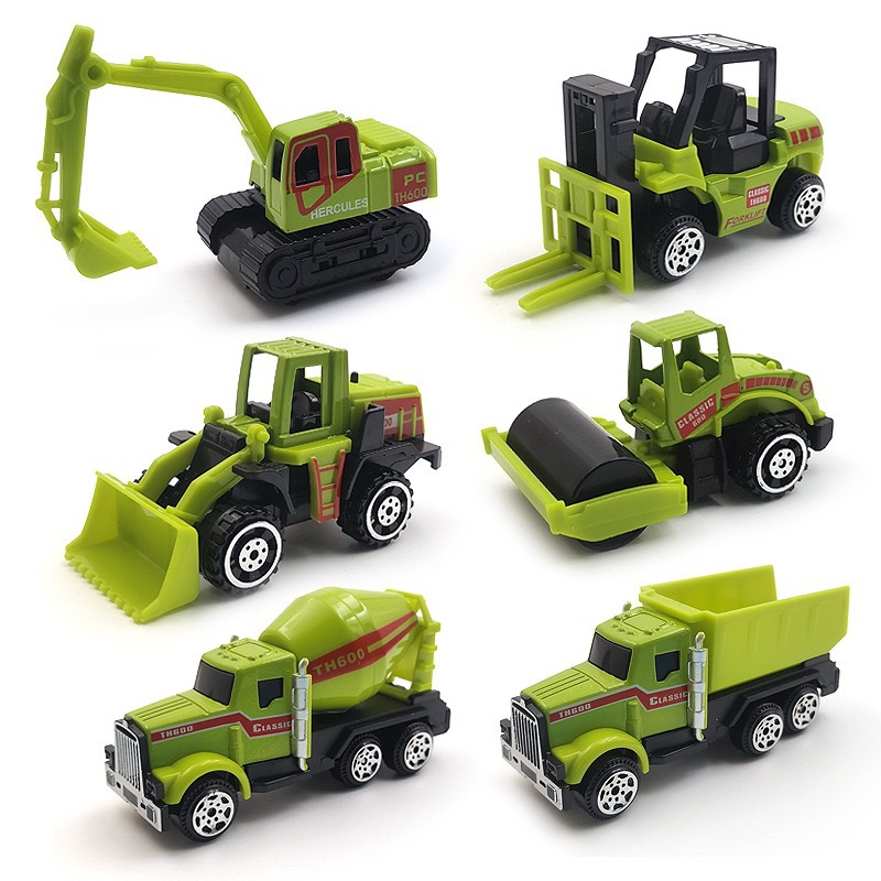 Alloy Car Toy Artificial Car Model Engineering Vehicle Excavation Bulldozer Road Roller Kidsren's Toy Car Boy Gift