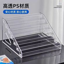 透明亚克力眼影盘气垫粉饼收纳盒指甲油口红吧唧多功能展示架收纳
