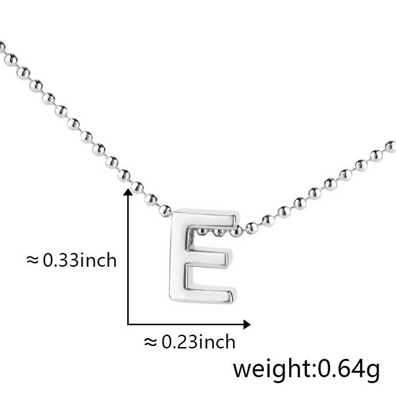 Cuicai ホットセール 18K ゴールデン光沢のある多用途クラシック 26 DIY 英語名小文字ネックレスペンダント付き|undefined