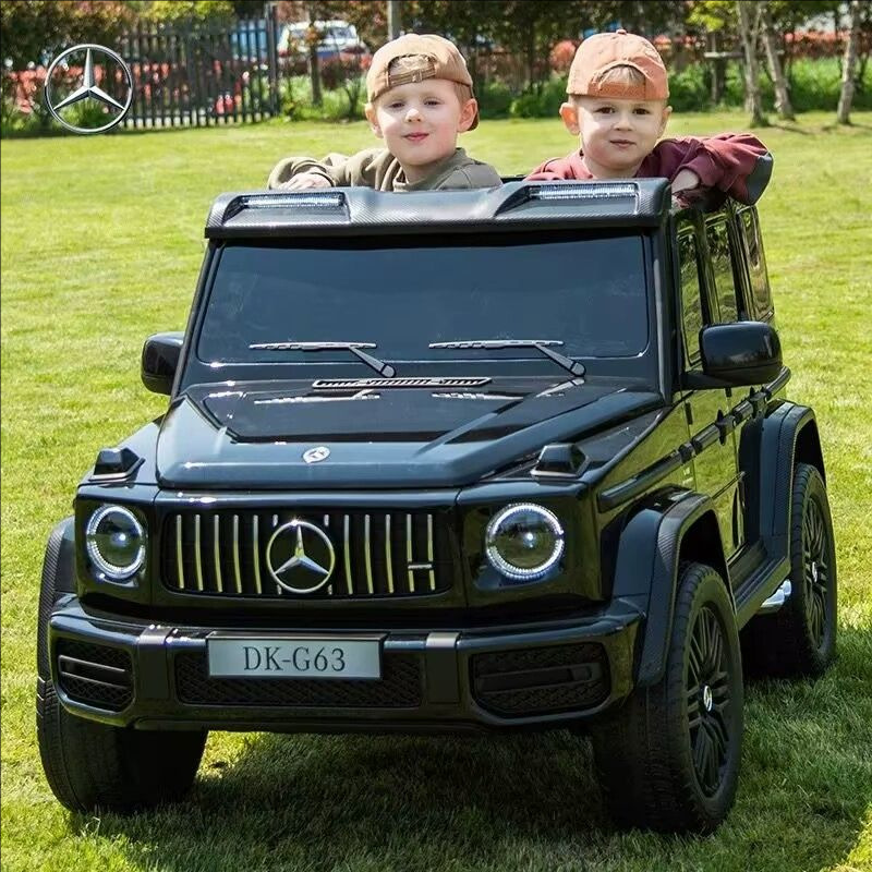 Оригинальный детский электромобиль Mercedes-Benz G63 новой модели с дистанционным управлением, увеличенное двухместное сиденье, подходит для младенцев.