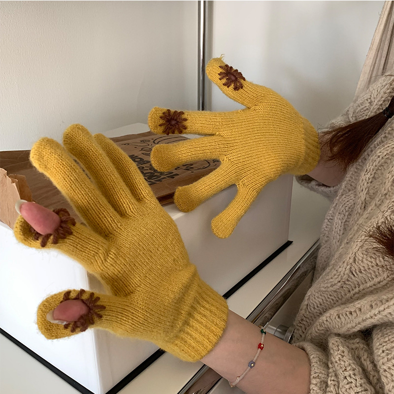 Frau Klassischer Stil Farbblock Handschuhe 1 Paar display picture 3