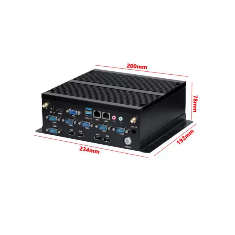 SCP工控迷你主机i7 4500U单网六串无风扇工业mini微型双核电脑