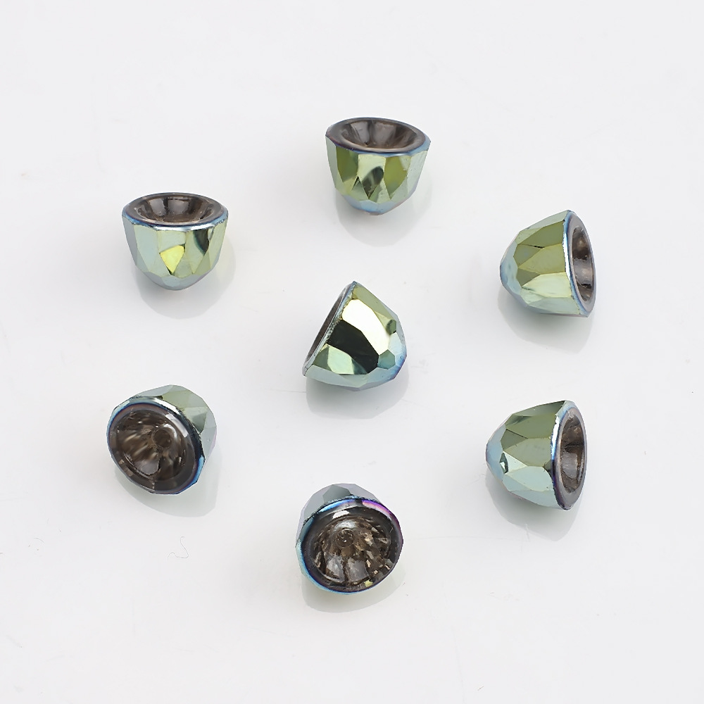50 Stück/Paket 7*8mm Loch 1~1.9mm Kristall Glas Einfarbig Perlen display picture 13